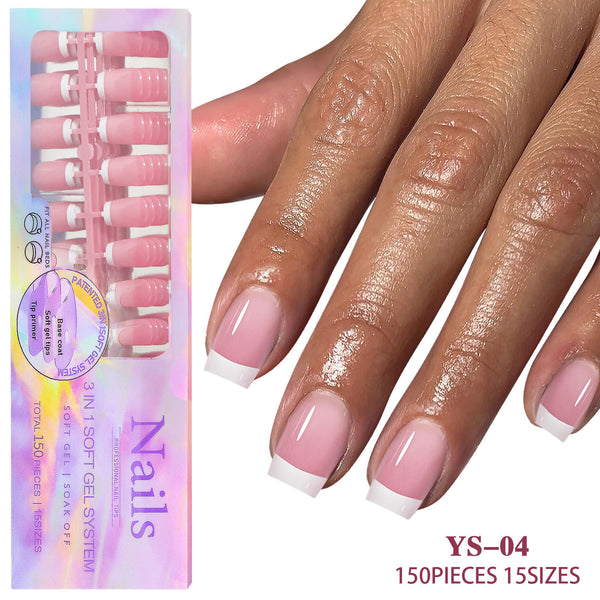 Seamless French Tip Press On Nails