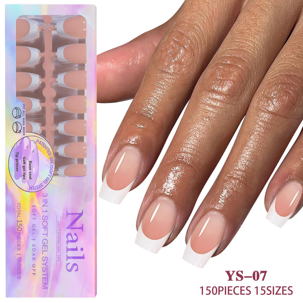 Seamless French Tip Press On Nails