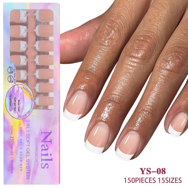 Seamless French Tip Press On Nails