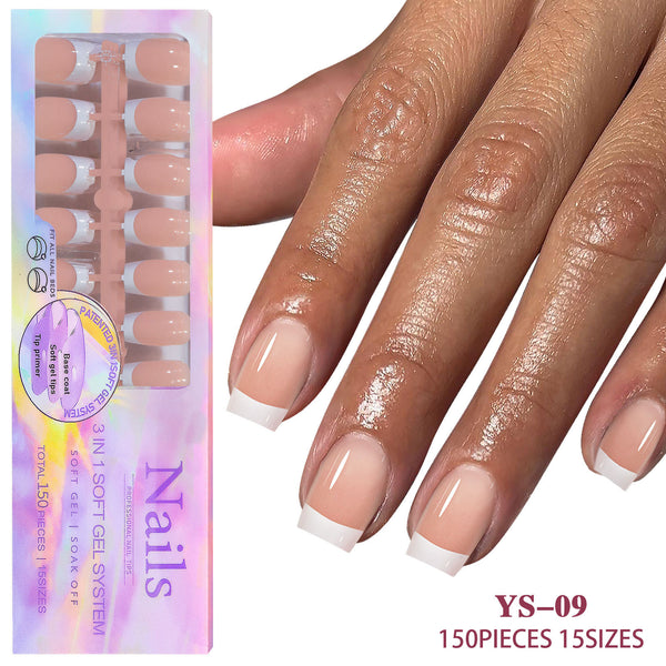 Seamless French Tip Press On Nails