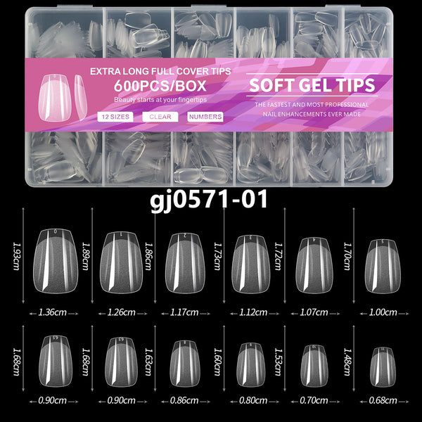 Seamless Semi Frosted Nail Tips