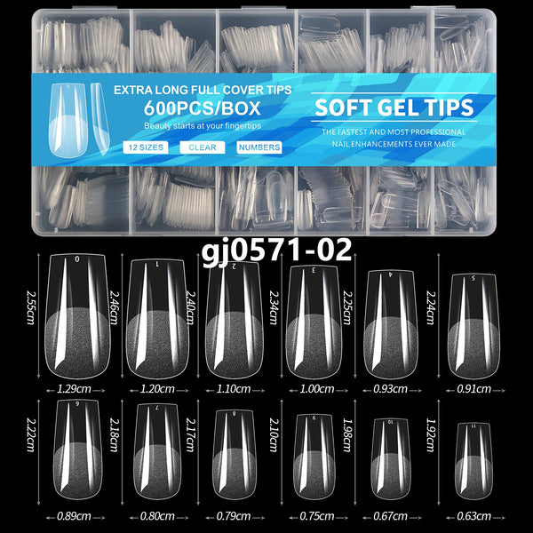 Seamless Semi Frosted Nail Tips