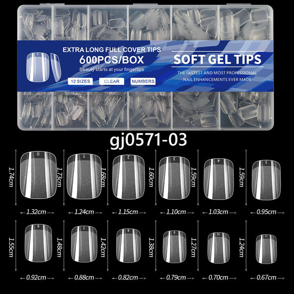 Seamless Semi Frosted Nail Tips