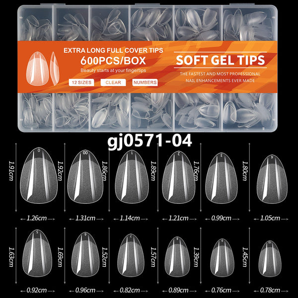 Seamless Semi Frosted Nail Tips