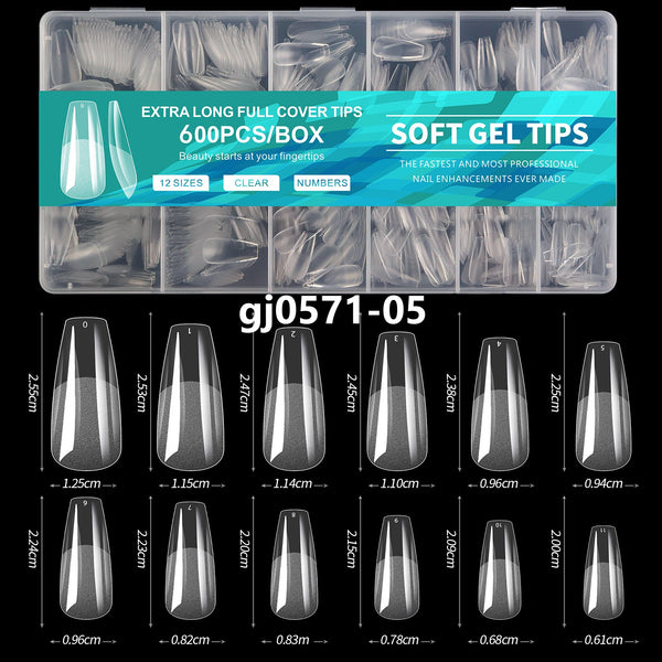 Seamless Semi Frosted Nail Tips