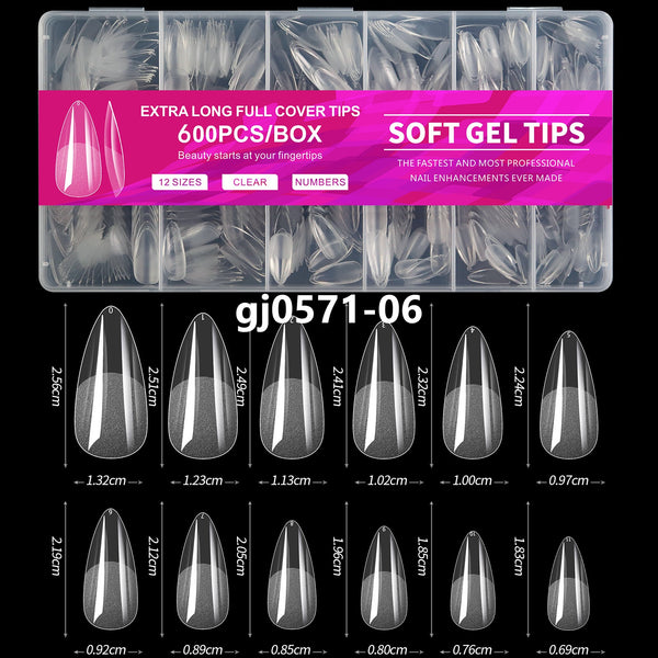 Seamless Semi Frosted Nail Tips