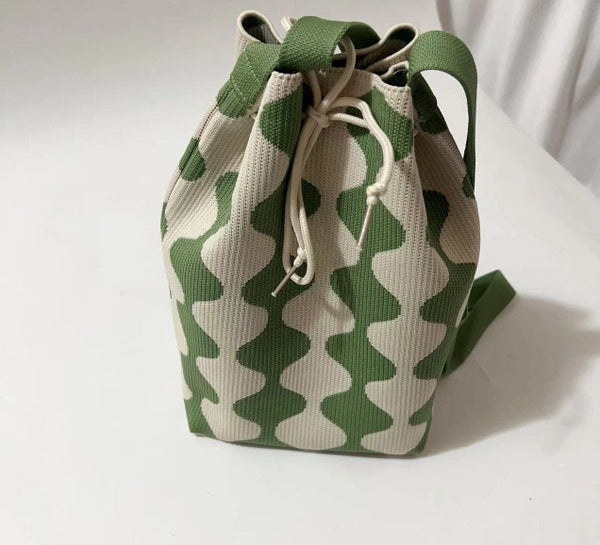 Knitted Drawstring Shoulder Bag