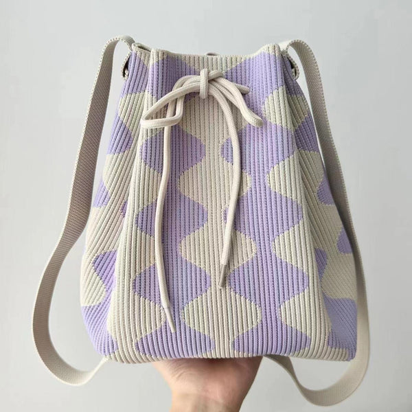 Knitted Drawstring Shoulder Bag