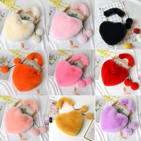 Heart Shaped Plushy Sidebag