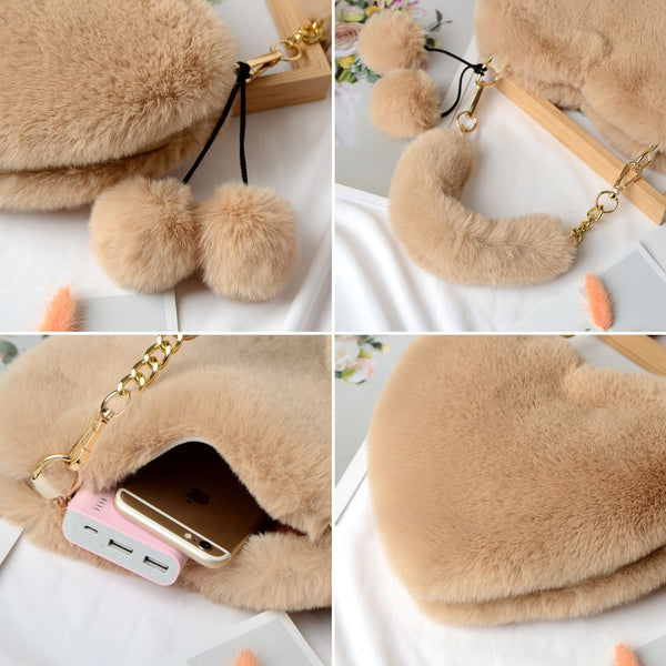 Heart Shaped Plushy Sidebag