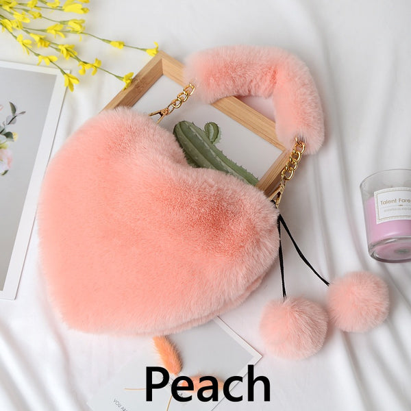 Heart Shaped Plushy Sidebag