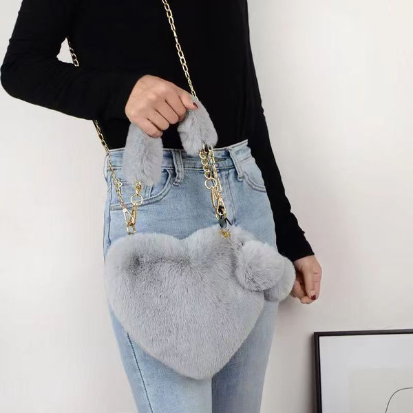 Heart Shaped Plushy Sidebag