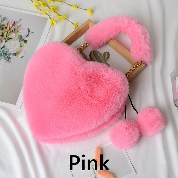 Heart Shaped Plushy Sidebag