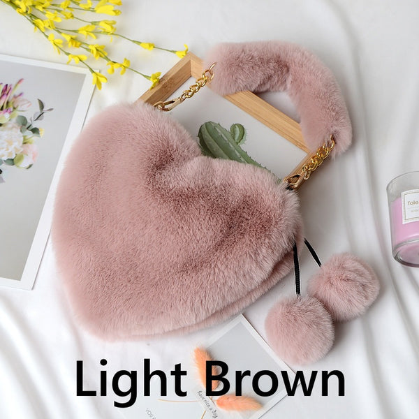 Heart Shaped Plushy Sidebag