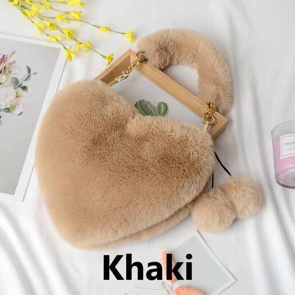Heart Shaped Plushy Sidebag