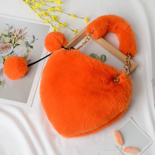 Heart Shaped Plushy Sidebag