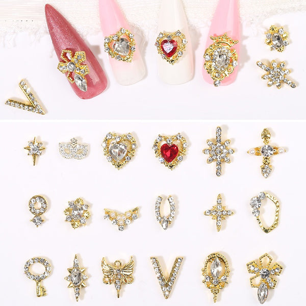 Nail Art Metal Zircon Jewelry Assorted Accessories (10 for $35)