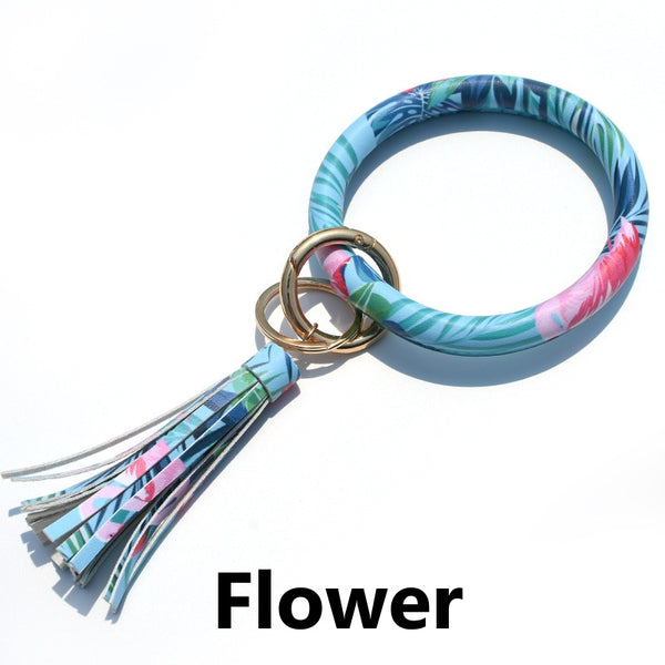 Ring Tassel Bracelet Keychain