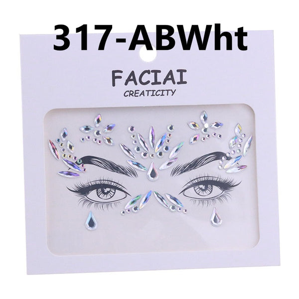 AB Colorful Face Diamonds 317