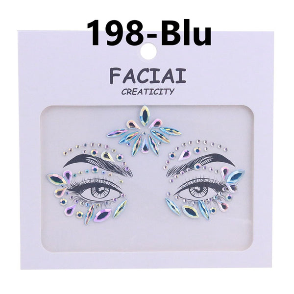 AB Colorful Face Diamonds 198