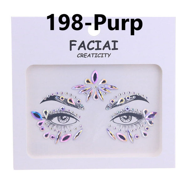 AB Colorful Face Diamonds 198