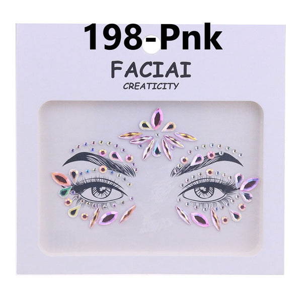 AB Colorful Face Diamonds 198