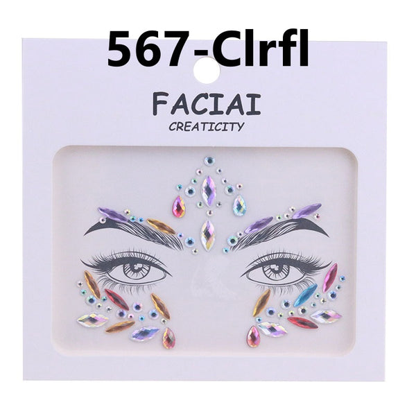 AB Colorful Face Diamonds 567