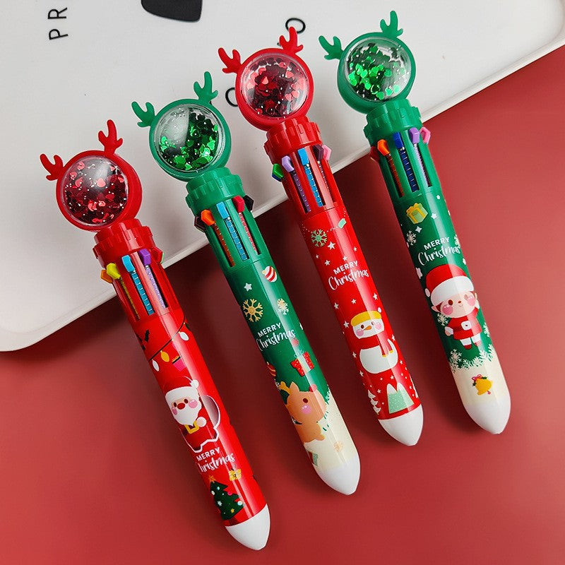 Christmas Antlers 10 Colors Ballpoint Pen