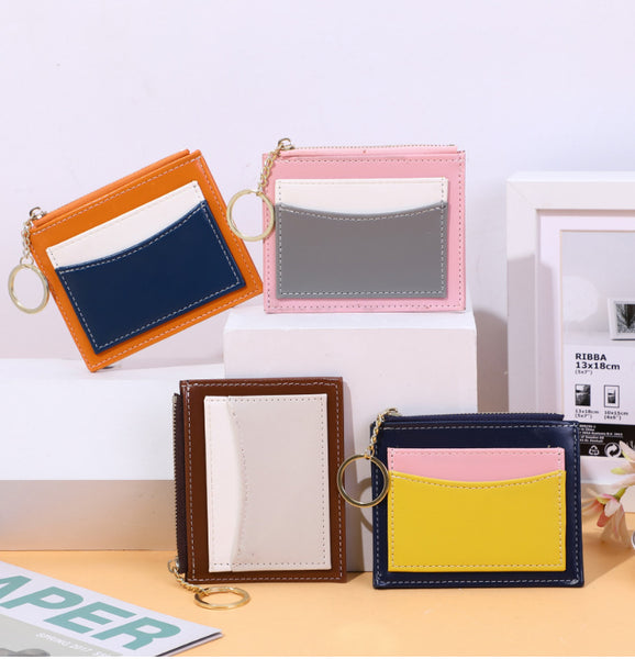 Color Block Coin Purse