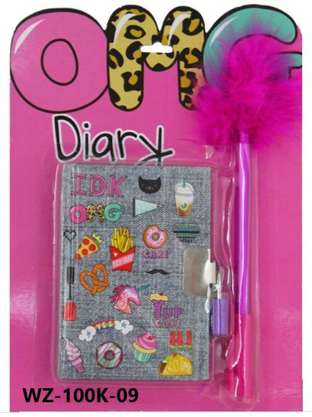 Diary With Lock and Pen 10.5*7.5cm