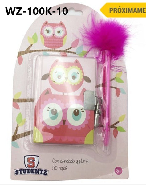 Diary With Lock and Pen 10.5*7.5cm