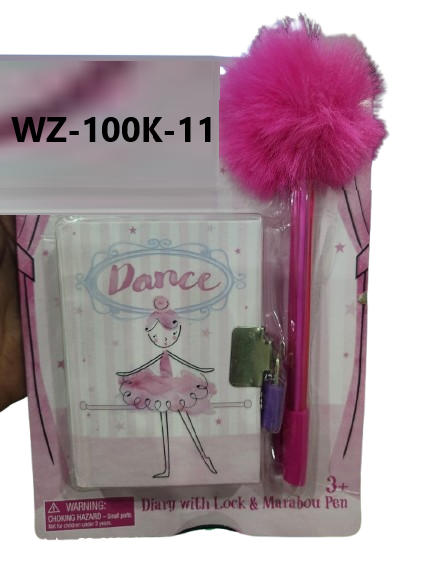 Diary With Lock and Pen 10.5*7.5cm