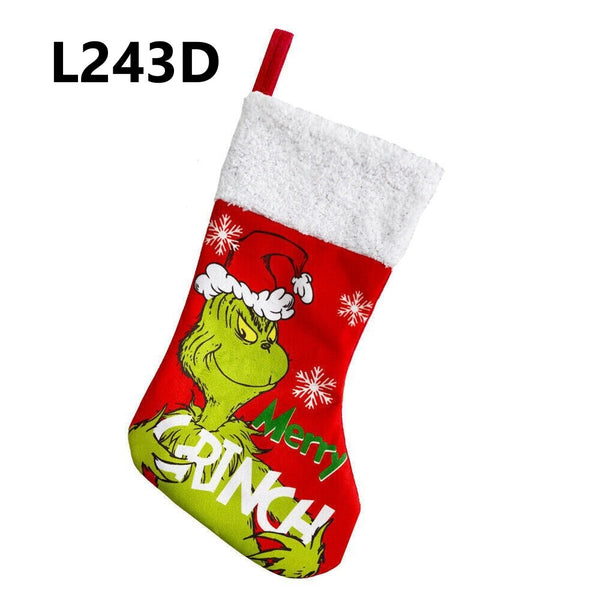Knitted Grinch Christmas Stockings