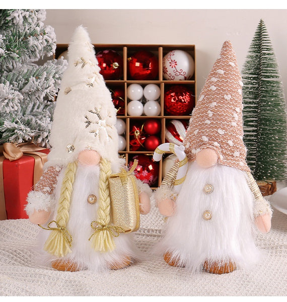 Sequined Plush Christmas Gnomes