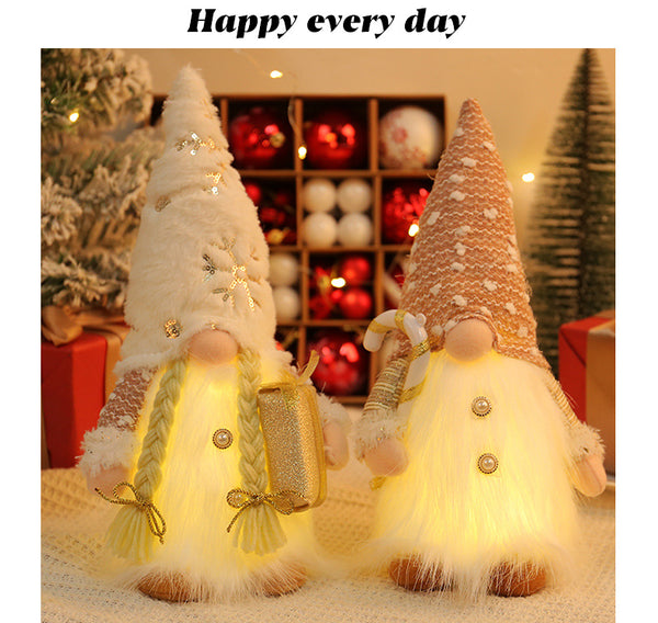 Sequined Plush Christmas Gnomes