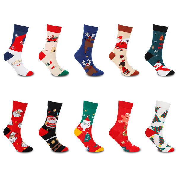 Mid Length Cotton Christmas Socks