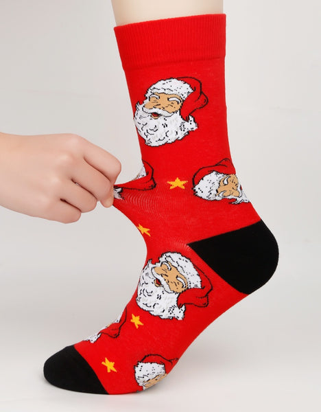 Mid Length Cotton Christmas Socks