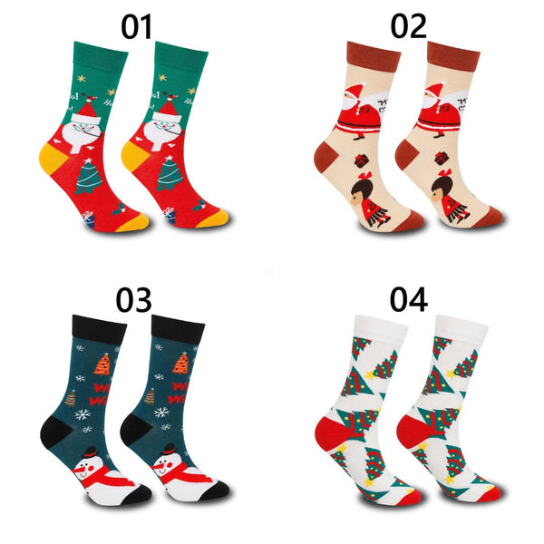 Mid Length Cotton Christmas Socks