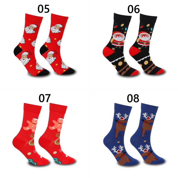 Mid Length Cotton Christmas Socks