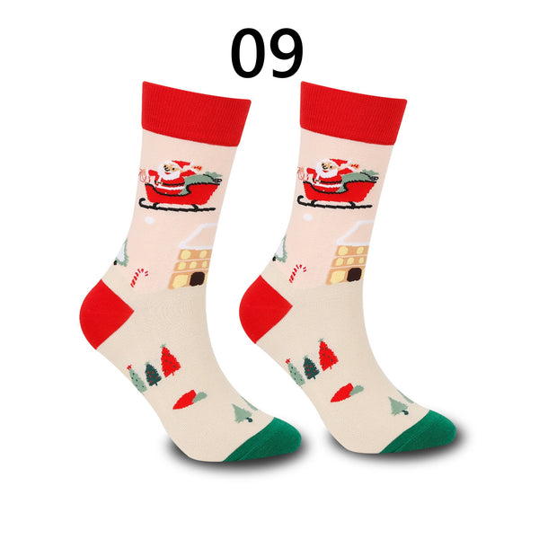 Mid Length Cotton Christmas Socks