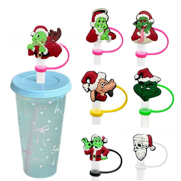 Christmas Cartoon Straw Covers (3 for $10.00)