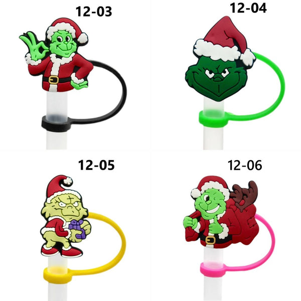 Christmas Cartoon Straw Covers (3 for $10.00)
