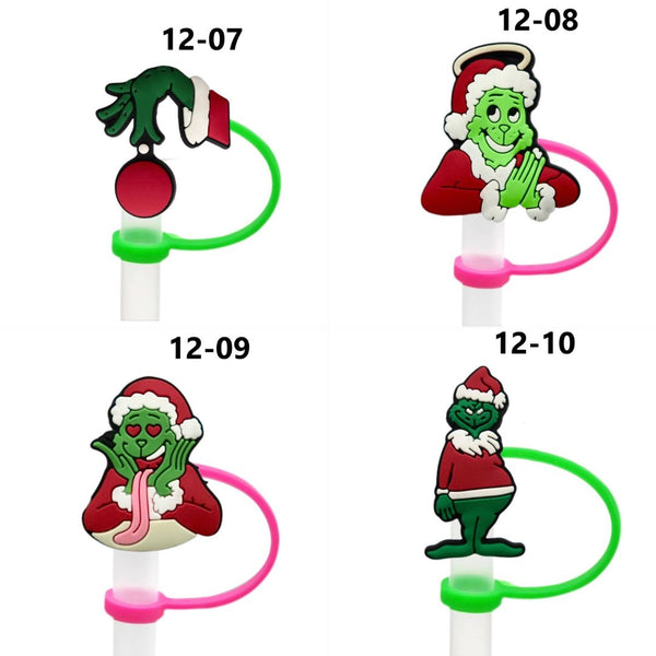 Christmas Cartoon Straw Covers (3 for $10.00)