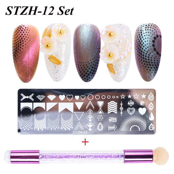 Pattern Nail Stamp + Plate H