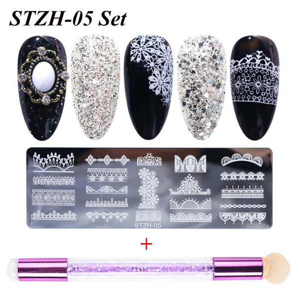 Pattern Nail Stamp + Plate H