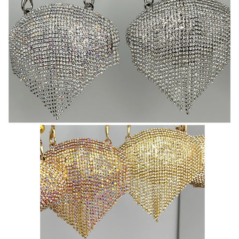 Diamond Tassel Shell Clutch