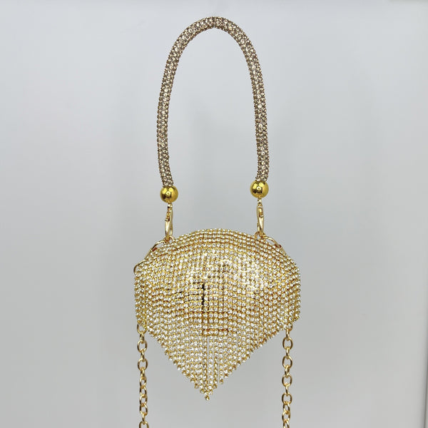 Diamond Tassel Shell Clutch