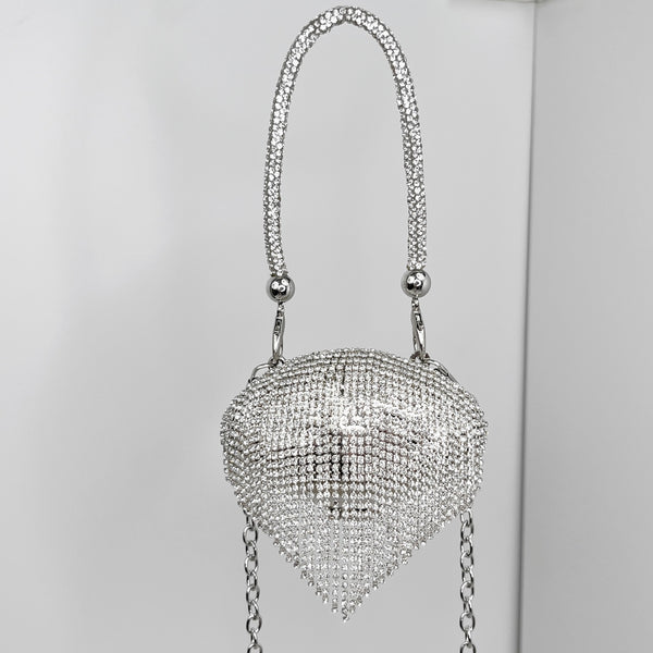 Diamond Tassel Shell Clutch