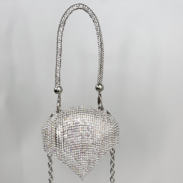 Diamond Tassel Shell Clutch