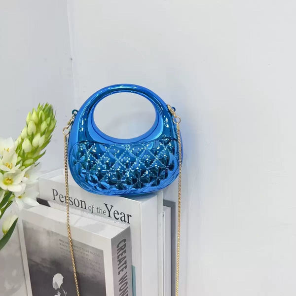 Acrylic Shell Crescent Clutch